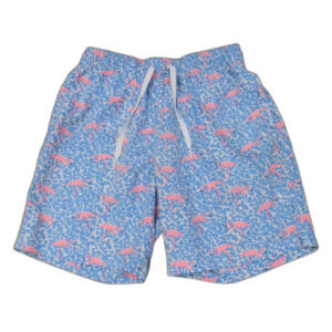 Chubbies Blue Pink Flamingo Swim Trunks Shorts 7 Inch Inseam Men's Size Small